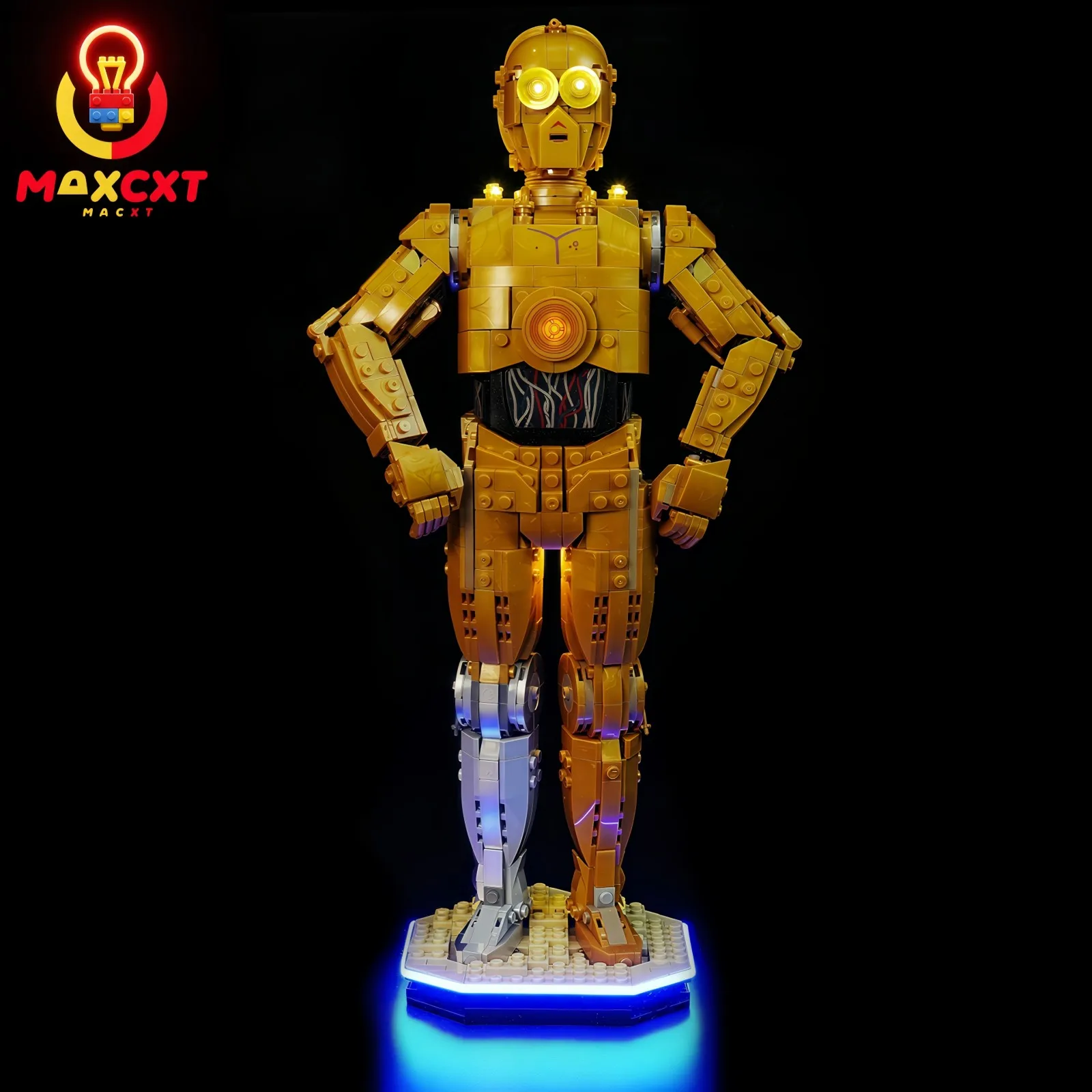 maxcxt-led-ライトセット-レゴ-75398-スターウォーズ-c-3po-組み立て可能なドロイド-diy-装飾ランプ-レゴビルディングブロックセットは含まれません