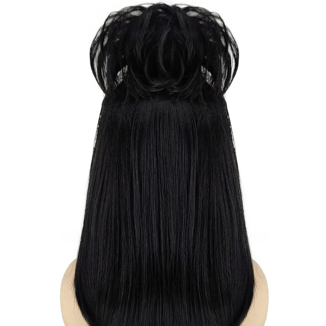 Peluca de Cosplay de película Lydia Deetz, pelucas de disfraz gótico de novia, accesorios para el cabello, pelo de alambre de alta temperatura para mujer