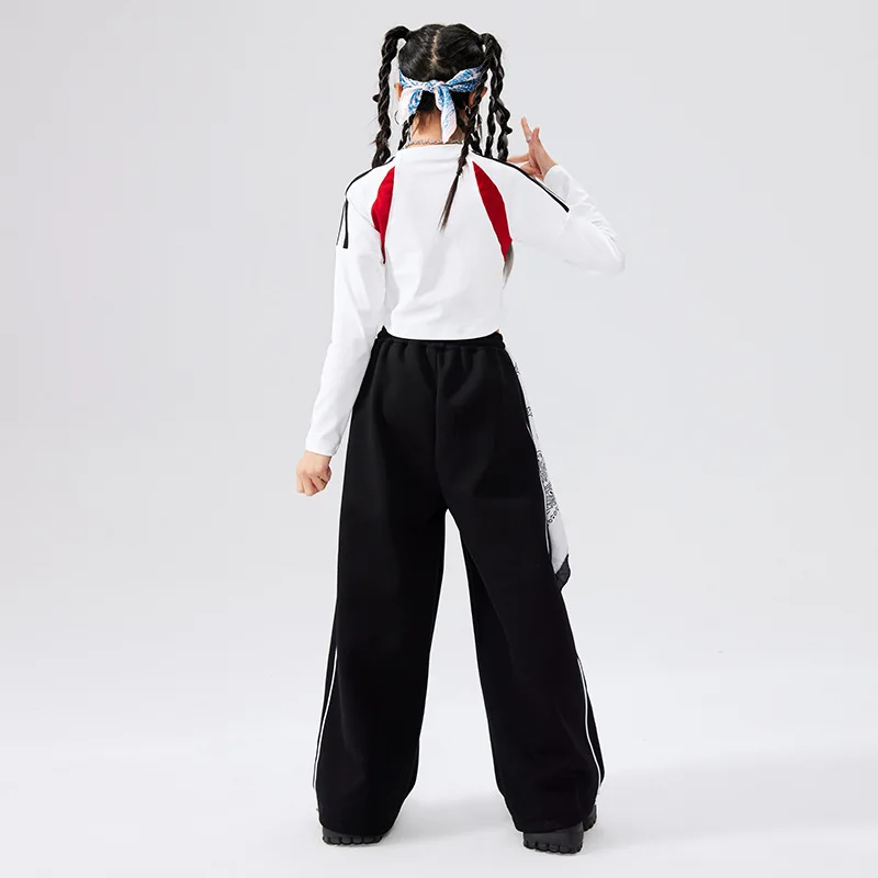 Mädchen Hip Hop Crop Top Brief Jogger Hosen Jungen Streetwear Sweatshirts Kinder Jazz K-pop Kostüm Kind Street Dance Kleidung sets