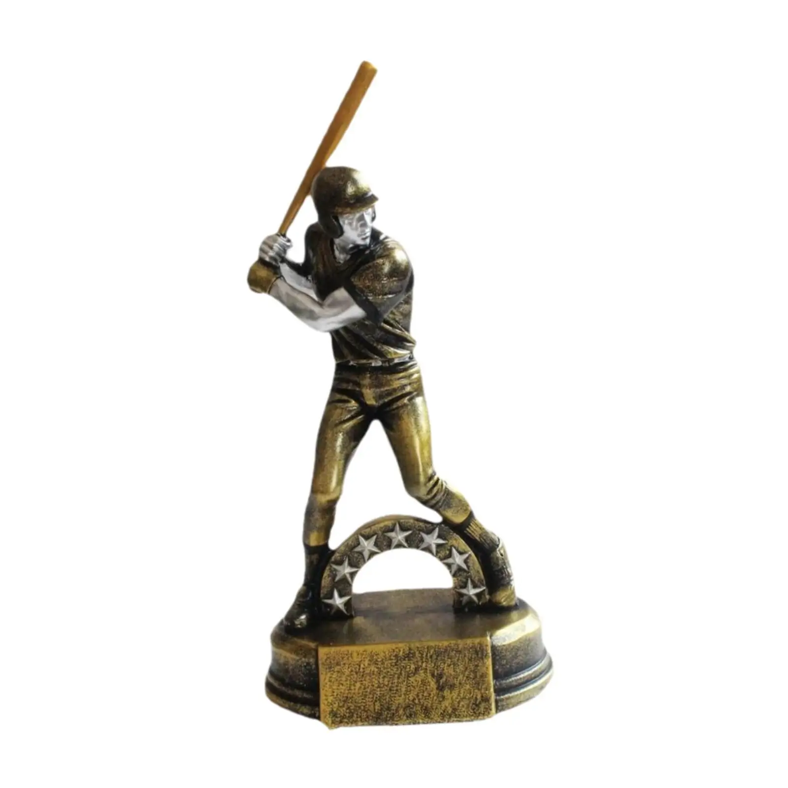 Boys Player Statue Keepsake Game Home Resin Sculpture Baseball Batter Trophy