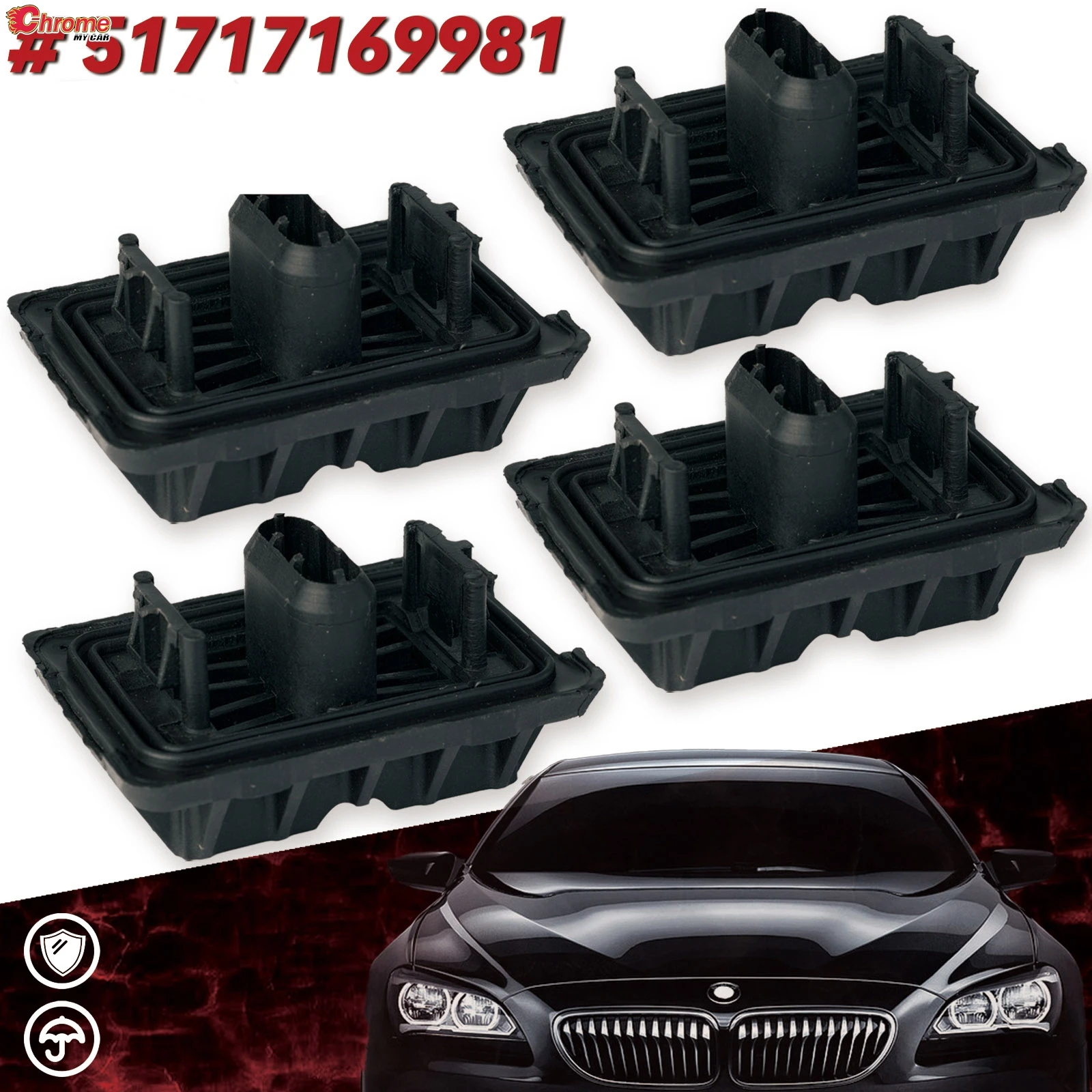 4x 51717169981   جاك نقطة الوسادة تحت سيارة دعم الوسادة رفع لسيارات BMW 1 3 4 سلسلة Mini E88 F20 F21 F34 E93 F30 F35 F80 F12 F32 F33