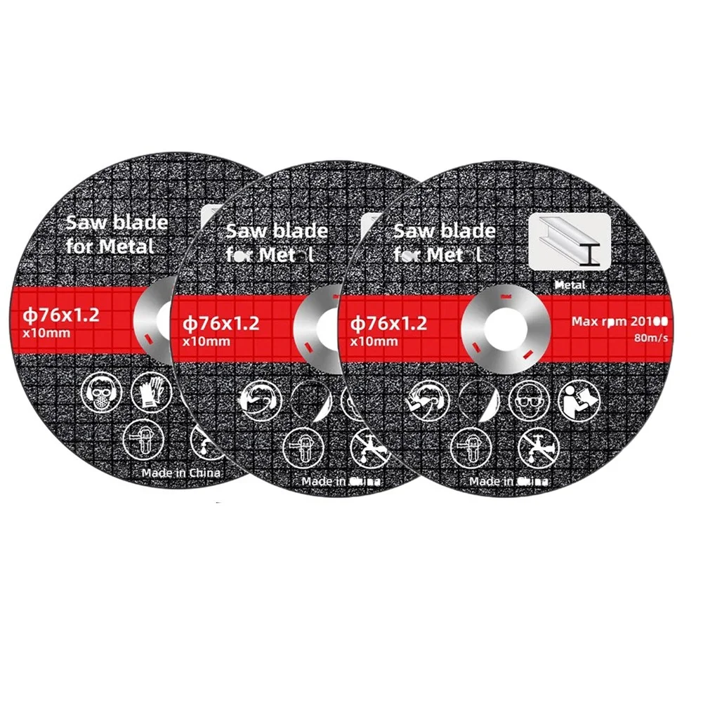 앵글 연마기 송진 그라인딩 휠, 금속 가공 작업에 완벽함, 76mm 커팅 디스크 3 개 포함, 내구성 경험