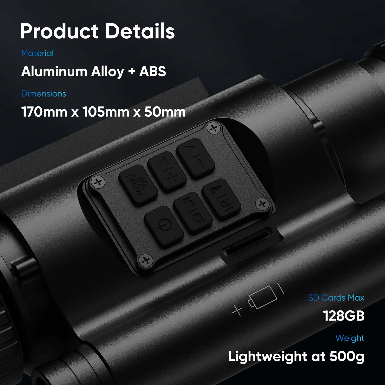 نطاق الرؤية الليلية 50 مللي متر عدسة بؤرية نظارات الرؤية للصيد الليلي التخييم 850nm رؤية ليلية/ليلة أحادية مع كاميرا وفيديو