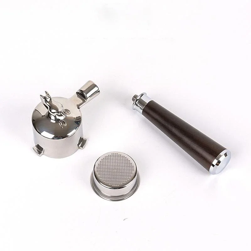 51MM 3ears Coffee Portafilter for De'Longhi EC9335/EC9665/EC9865/EC9155/EC9255 Stainless Steel Double Mouth Espresso Filter
