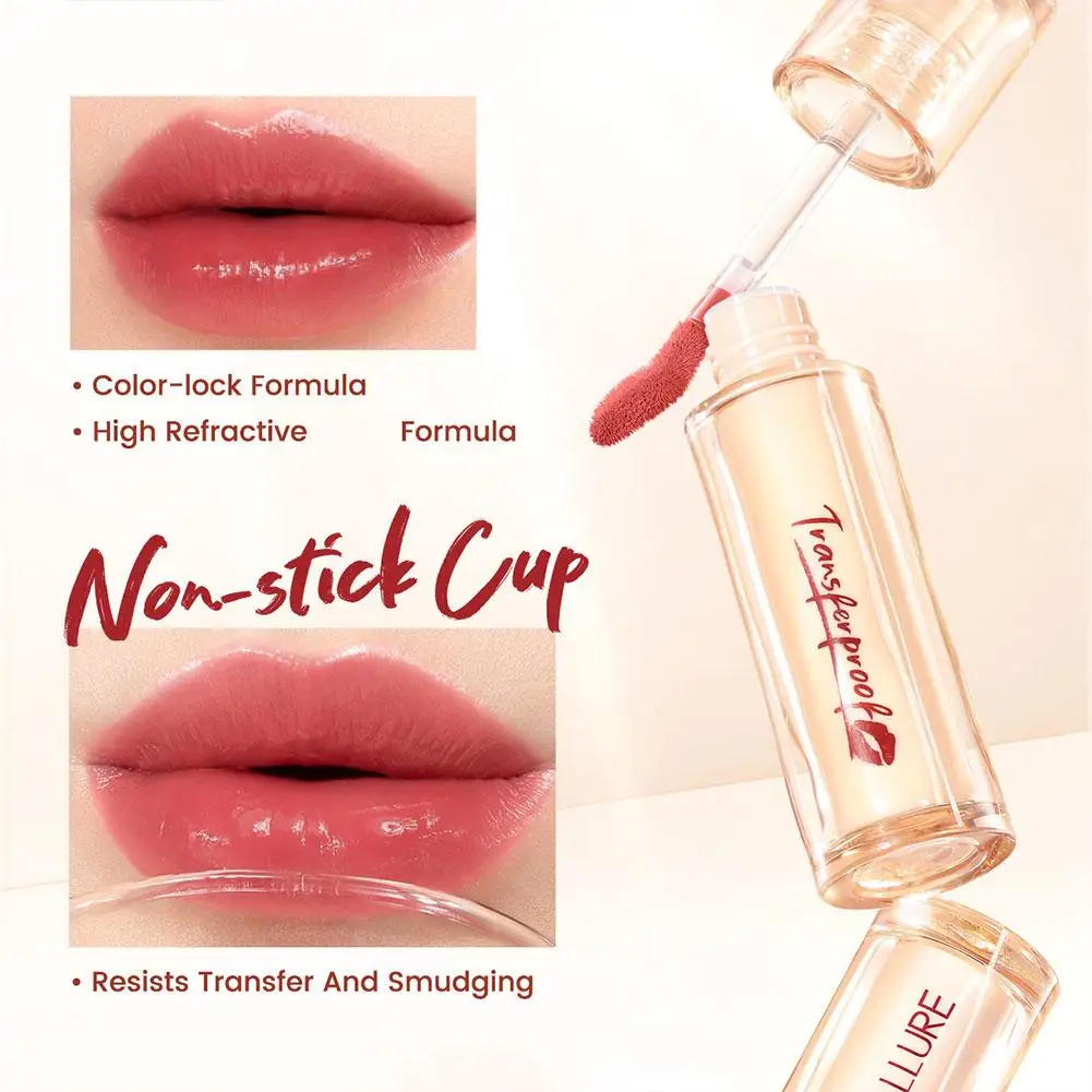 Lip Glaze Mirror Shine Waterige Lipstick Non-stick Cup Waterdicht Lichtgewicht Lipgloss Langdurige Hydraterende Lipverzorging