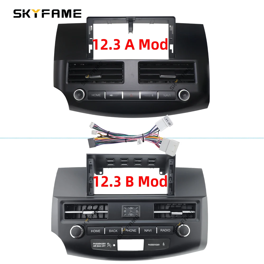 SKYFAME 12.3 Inch Car Frame Fascia Adapter Decoder Android Radio Dash Fitting Panel Kit For Mitsubishi Outlander