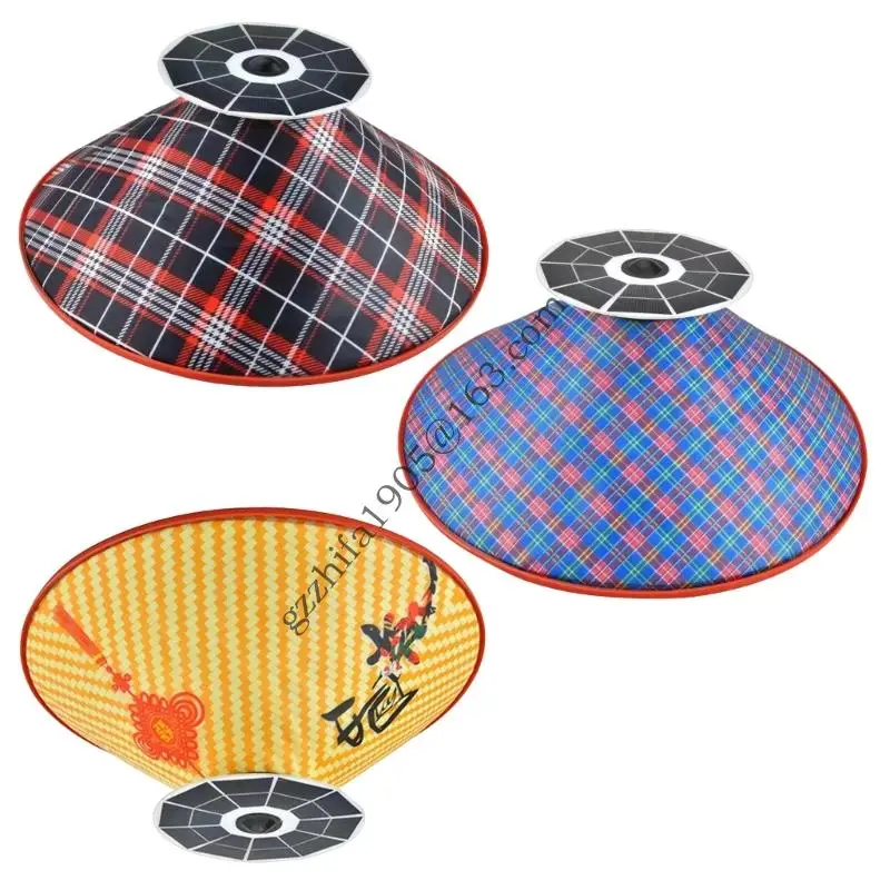 

Винтажный конический рыбак Шляпа Солнечный вентилятор ручной работы азиатская шляпа регулируем