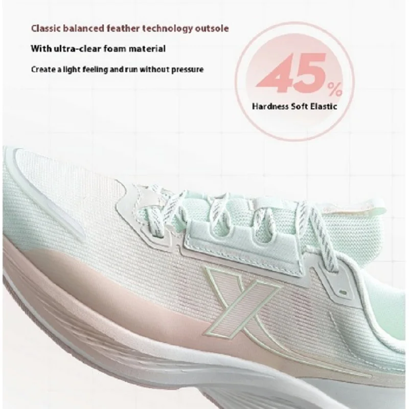 Xtep Five Minutes Speed ET Running Shoes For Women 2024 Autumn Comfortable Sports Shoes Cushion Breathable Sneakers 876318110077