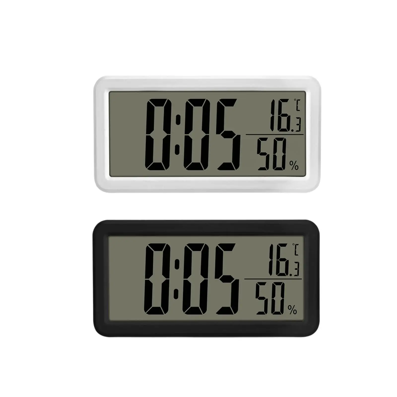 Desk And Clock with Temperature And Humidity Display, 6 X 3 Inches, Bedside Clock