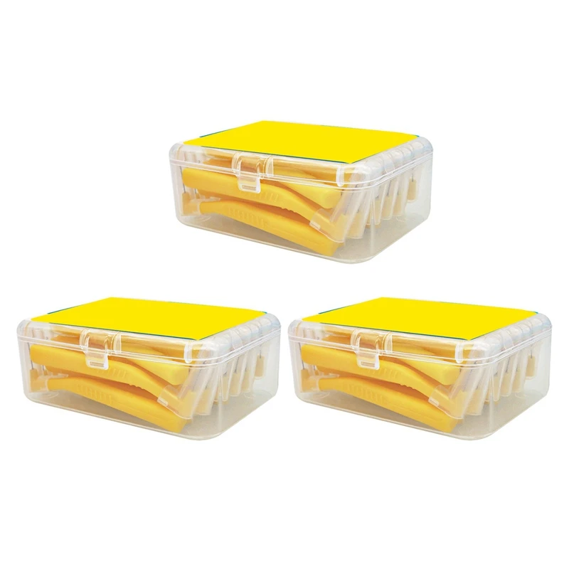 

ASUS L Shape Push-Pull Interdental Brush 60Pcs Oral Care Teeth Whitening Tooth Pick Tooth Orthodontic Yellow