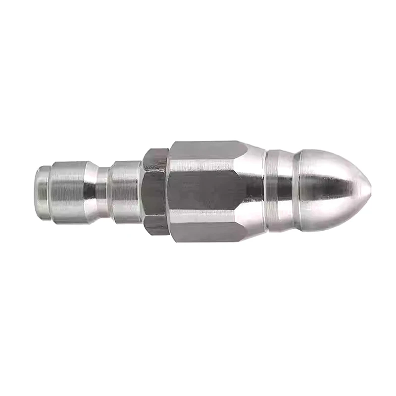 High Pressure Washer Sewer Jetter Nozzle Stainless Steel Mini Durable Sewer Jet Nozzle Pressure Drain Jetter Hose Nozzle Tool