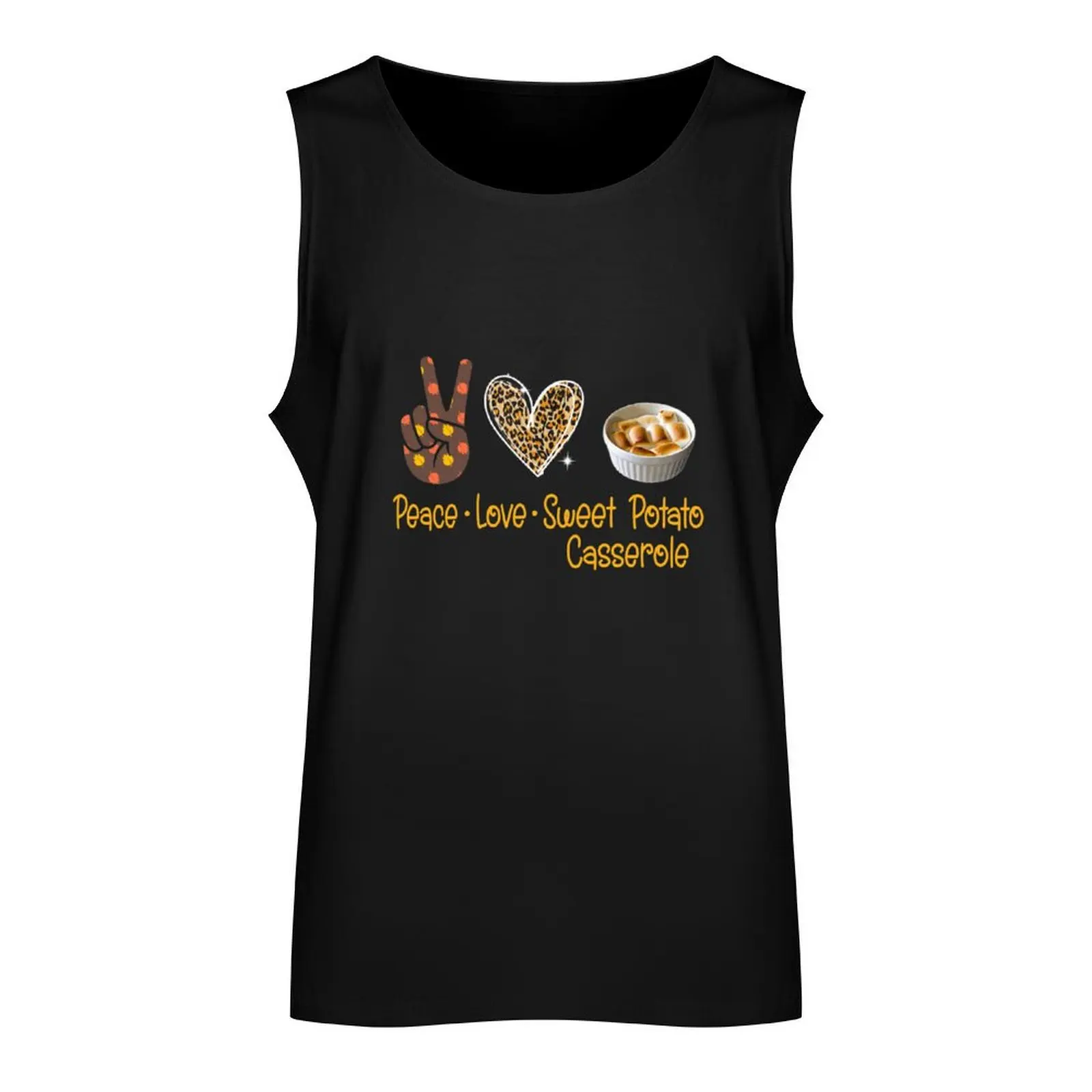 Peace love Sweet Potato Casserole Tank Top gym t shirt men t-shirts for Men's gym summer 2024 Vests