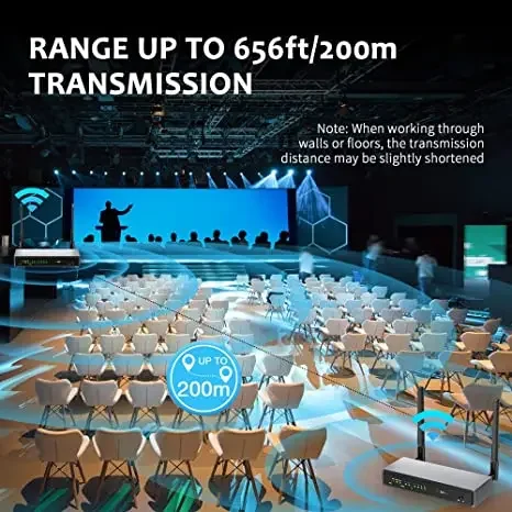 SIBOLAN-transmisor y receptor de vídeo HD inalámbrico, caja de transferencia de gráficos de vídeo, RAM, 1Gbit, 200 metros, compatible con 1080P @ 60hz