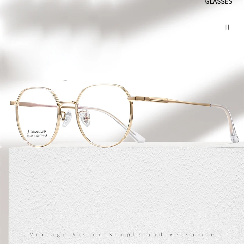 Small Size Eyeglasses Man Woman Fashion Retro Round Eyewear Titanium Myopia Astigmatism Hyperopia Optical Prescription Frames