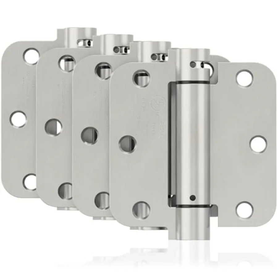 

Self Closing Door Hinges, Spring Loaded Door Hinges for Garage, Front, Back Door, Left/Right Hand, Adjustable Tension, 5/8'' Ra
