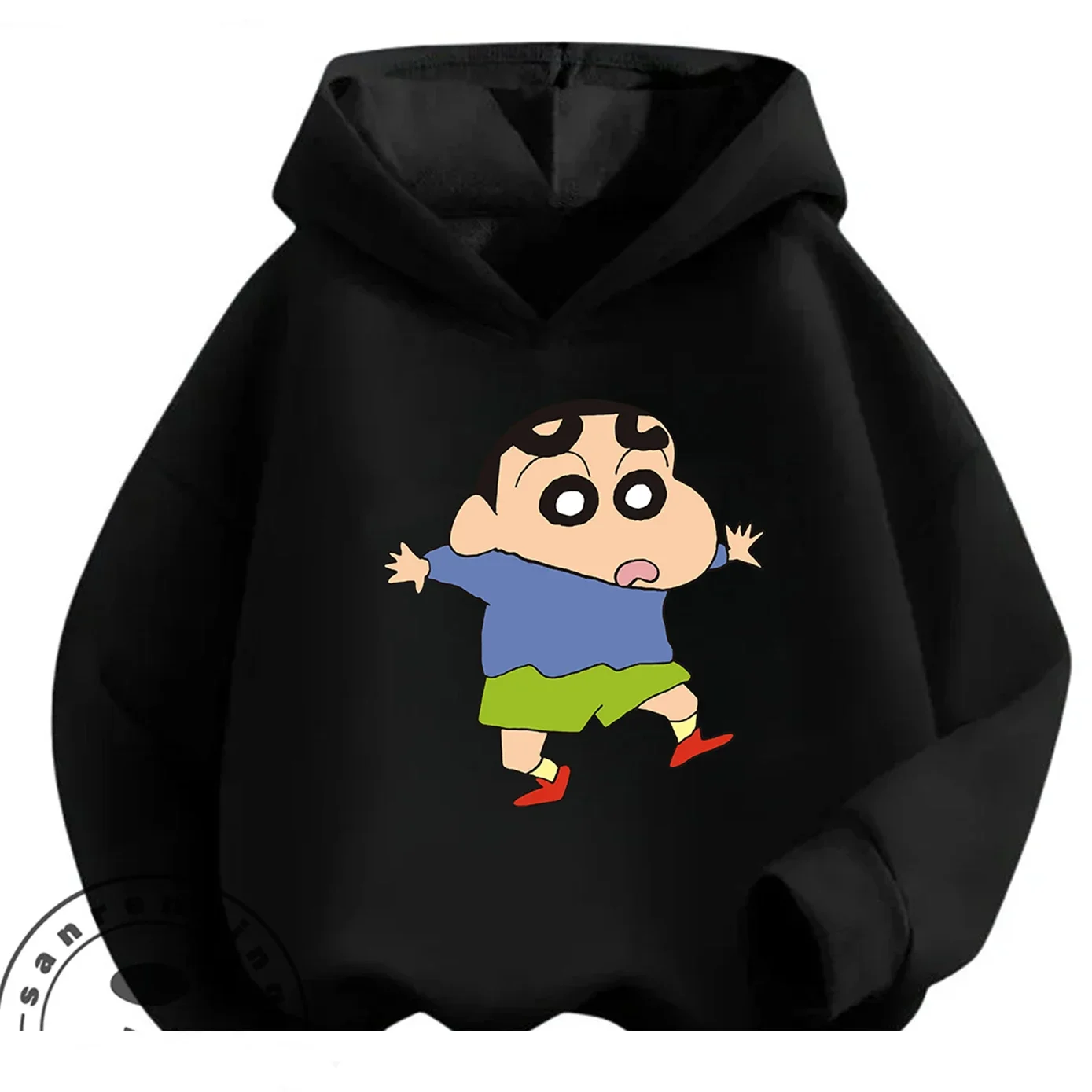 Winter Kids Hooded Sweatshirt Cute Cartoon Hooded Casual Street Fashion Shirt Crayon Shin Chan 3 14 Years