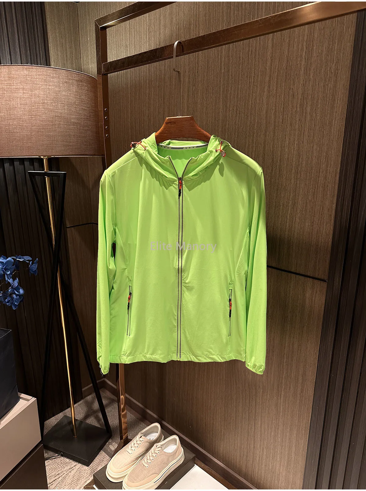 [Cool and cool, UV protection] 26 summer new men's versatile trend hooded elastic outdoor sunscreen