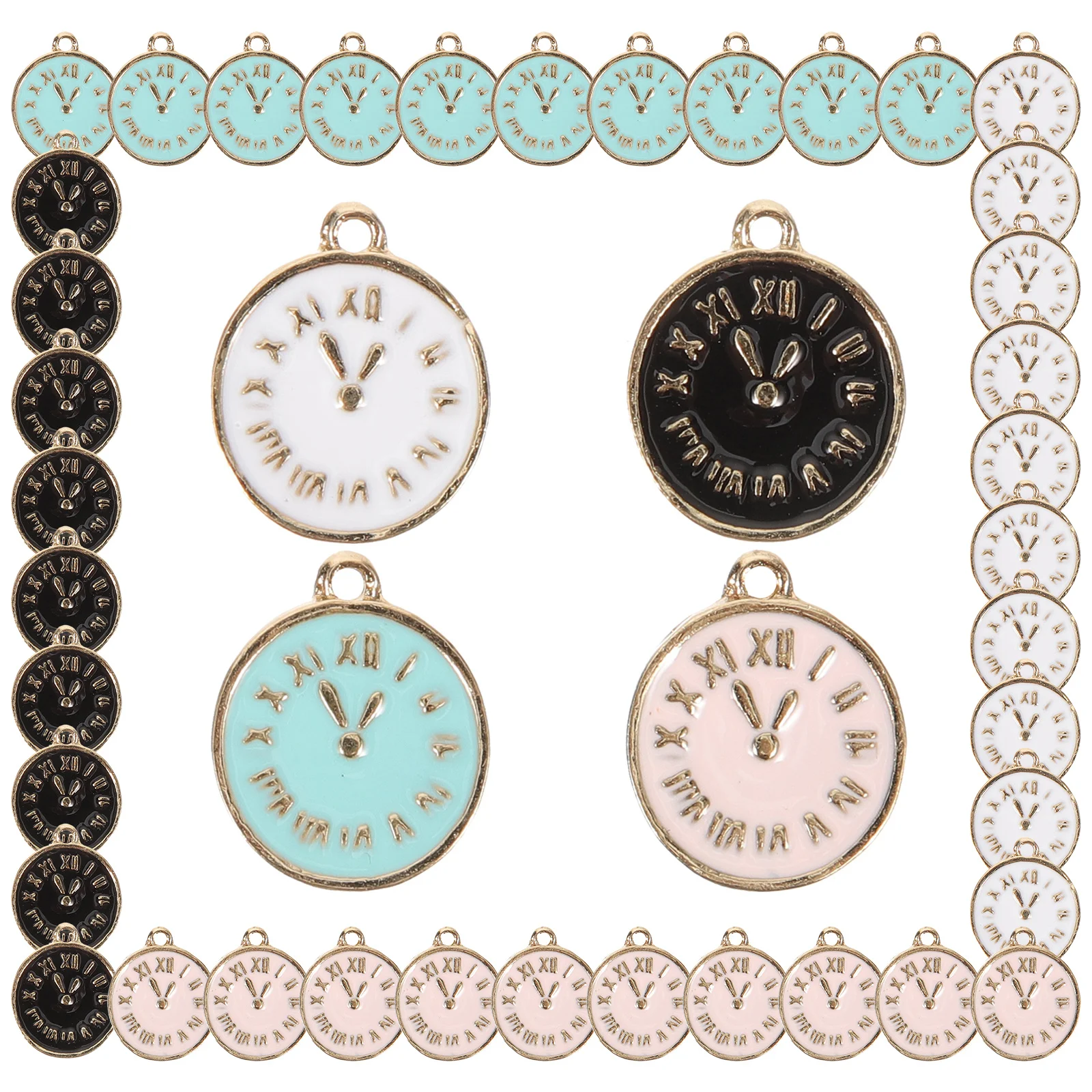 

40Pcs Clock Charms Vintage Alloy Pendant Set Perfect for DIY Jewelry Making Necklace Bracelet Craft Accessories