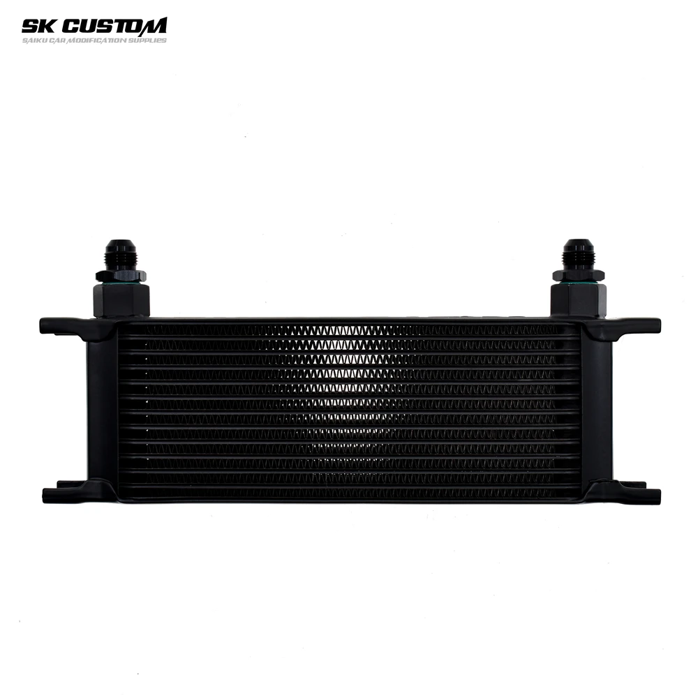 

SK CUSTOM AN8 AN10 Aluminum Radiator 10/13/16/19/25/30 Rows British Type Engine Oil Cooler Gearbox Cooling Replacement Universal