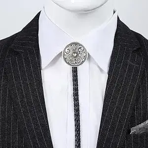 可調式牛頭五星西部牛仔領帶牛仔競技舞蹈領帶仿皮吊墜項鍊 10 最佳銷售 星形領帶 - №5