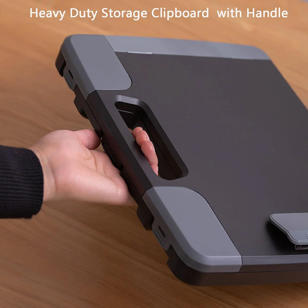 قطعة واحدة من حافظة الحافظة المحمولة مع مساحة تخزين، حافظة تخزين بلاستيكية بمقبض، صندوق حافظة مع فتحة جانبية #4