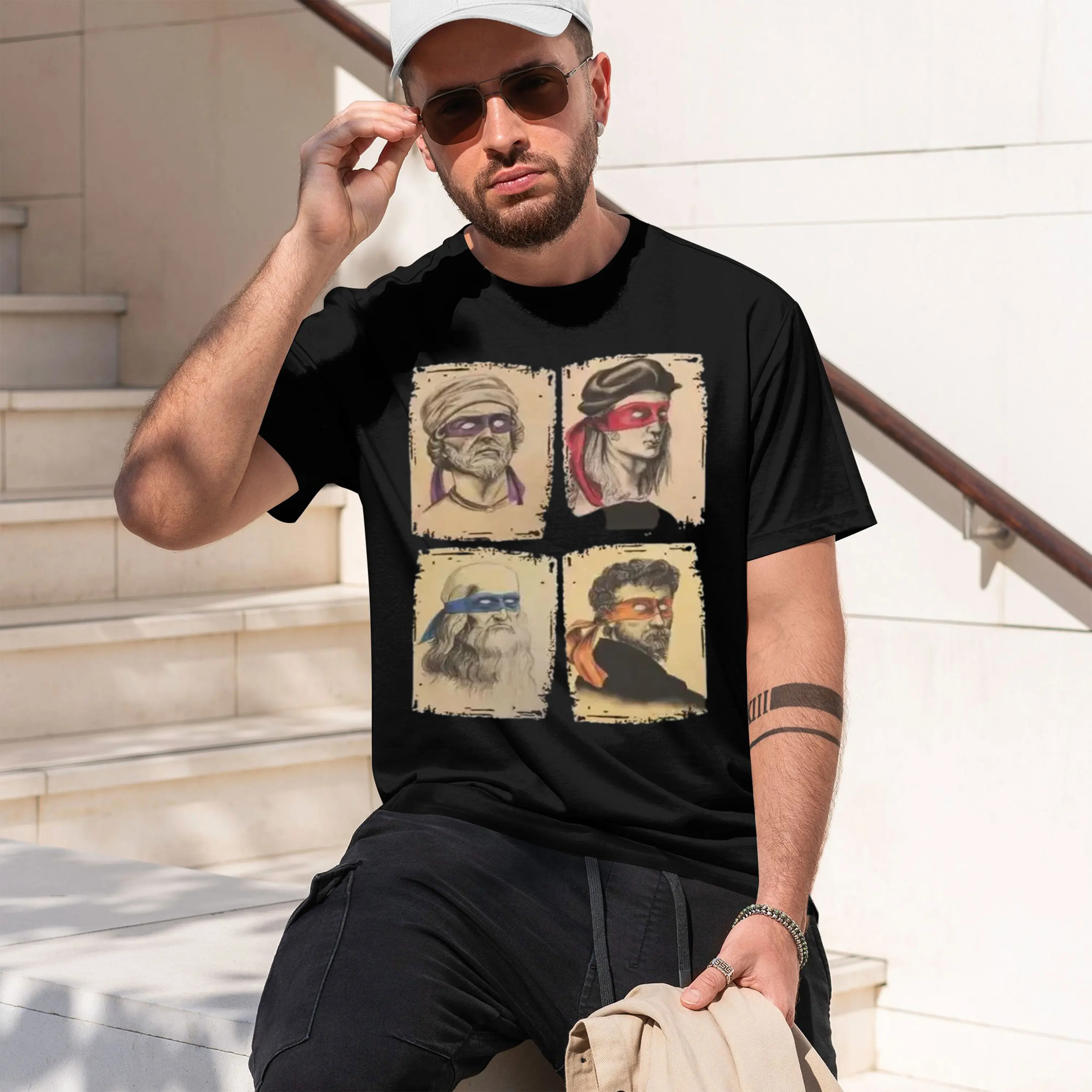 Street Fashion China Models - Science Turtles Mutant Tees Humor Print