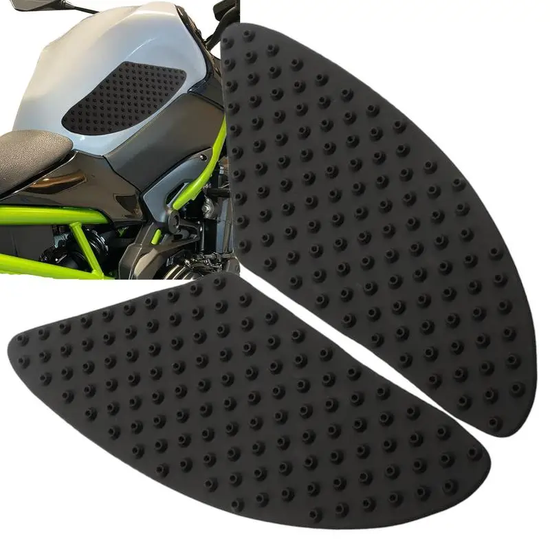 

Motorcycle Tank Decals 2pcs Tank Side Panels Protector Fashionable Anti-Slip Rubber Tank Grips Motorcycle For Boyfriend Father