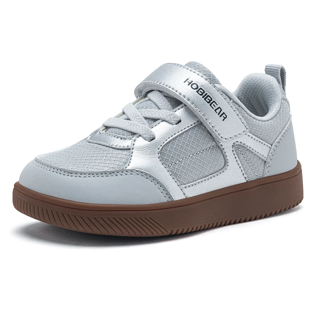 HOBIBEAR Kleinkinder-Schuhe mit breiter Zehenpartie, Klettverschluss, minimalistische Turnschuhe, leichte Wanderschuhe aus Kunstleder und Mesh – Detail 14