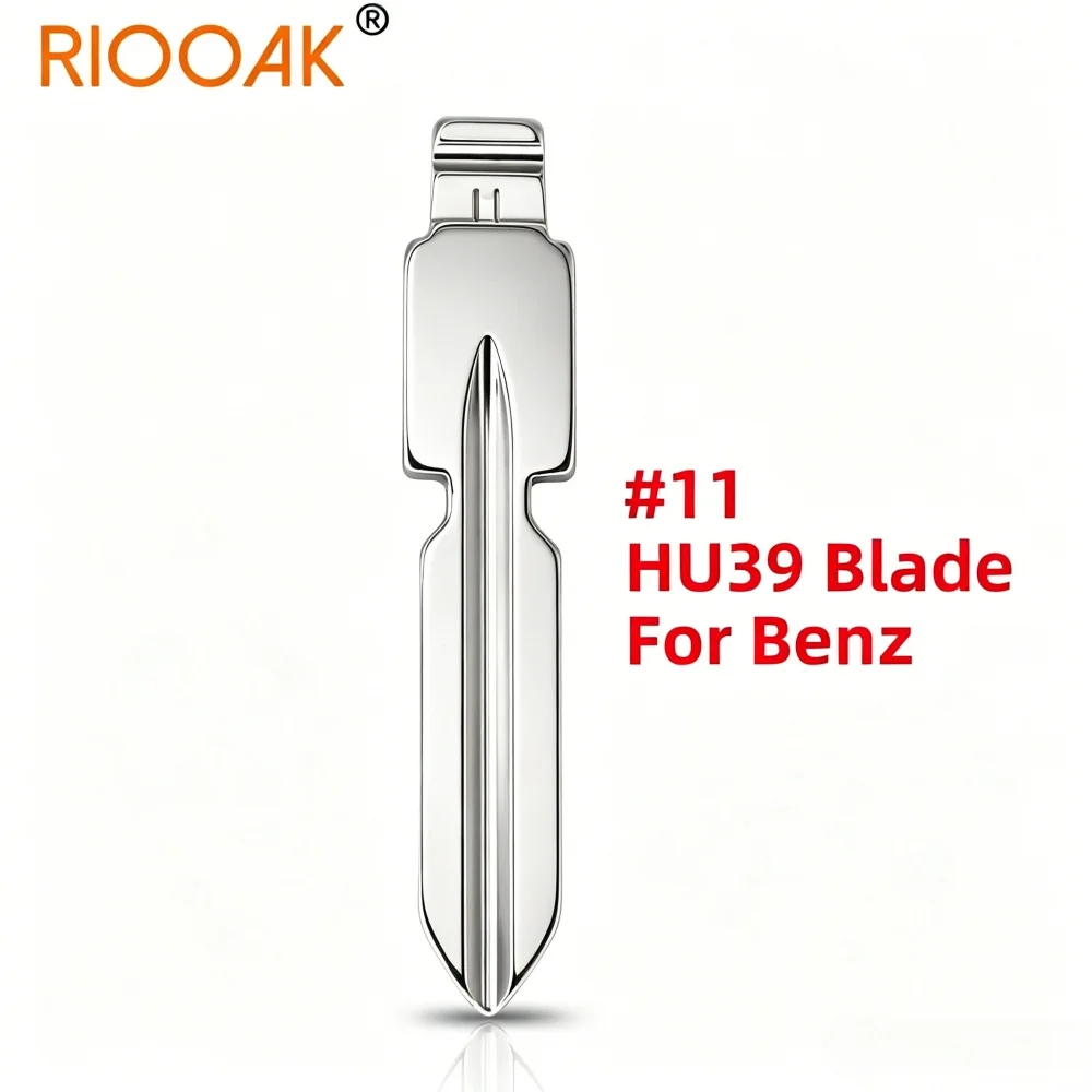 10Pcs #11 HU39 Metal Uncut Flip Car Key Blank Replacement Key Blade Compatible With KEYDIY Xhorse KD Key Cutting Machine For Mer