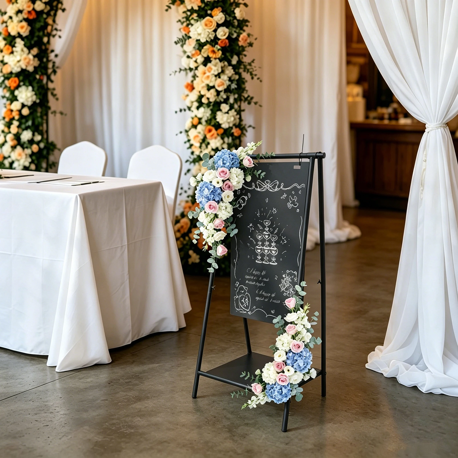 A-Frame Chalkboard Sign, 20.8*16.6*43.3in Standing Magnetic Chalkboard Easel, Freestanding Sidewalk Menu Board For Restaurant Cafe Shop Wedding Birthday Party