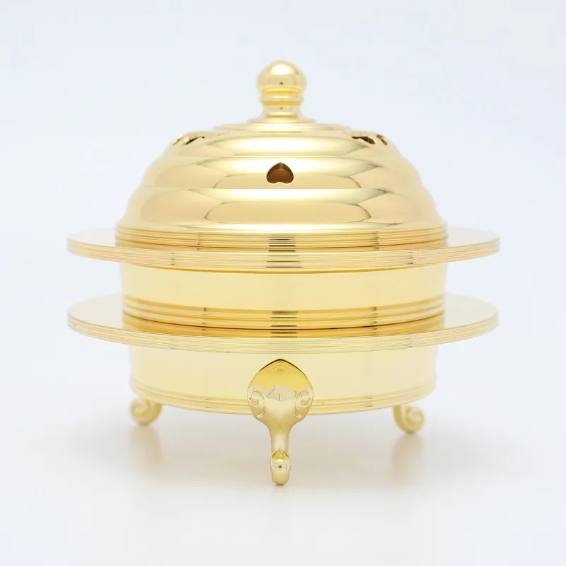 Feeding equipment, fire house, incense burner, fire offering equipment, brass-plated large bean-plated equipment ornament.