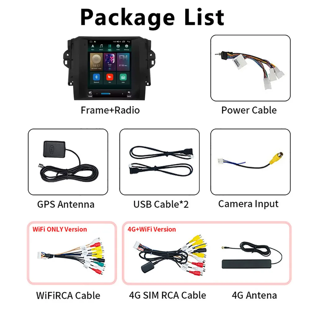 8 Core Android 4G DSP IPS Screen Car GPS Navigation Carplay Stereo Multimedia Player Car Radio for Toyota Fortuner 2017