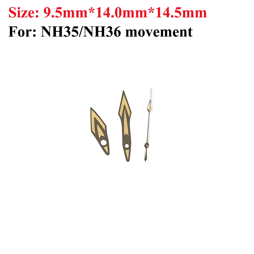 Аксессуары для часов, стрелки с зеленым светом, подходят для NH35/NH36, запасные части для часов, модифицированные иглы для часов