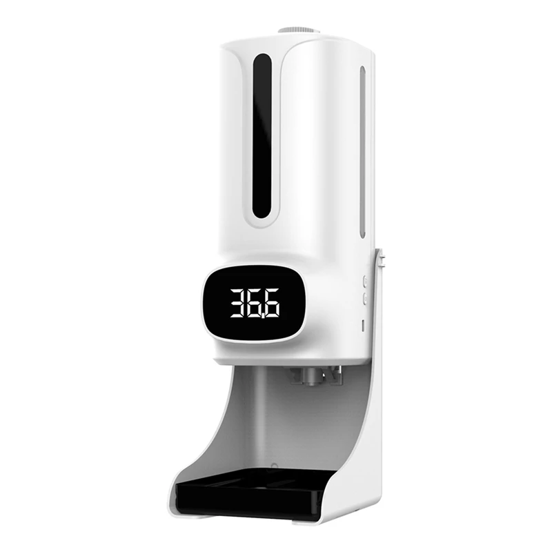 

2X K9 Proplus Wall-Mounted Thermometer With Soap Dispenser,With Alarm,For Use In Offices,Schools And Communities B