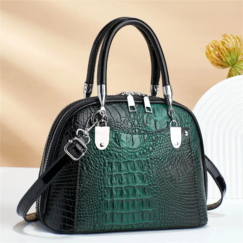 

High-grade Niche Crossbody Women's New Retro Luxury Shoulder Bag Fashion Alligator Pattern Temperament Ladies Handbag