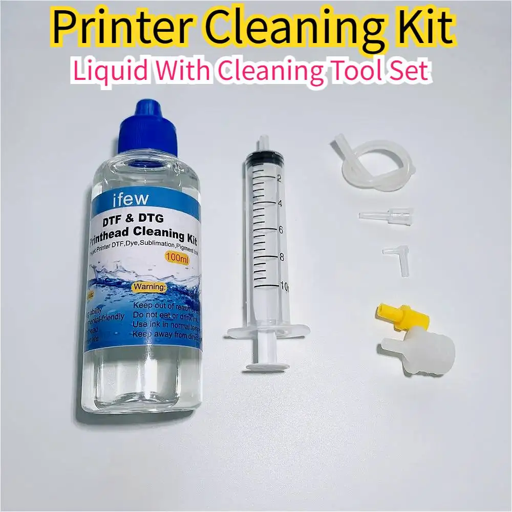 

Printhead Ink Syringe Printer Cleaning Kit Liquid Washer For Epson HP Canon Brother Clean Print Heads Tool Pigment Dye Clean Set