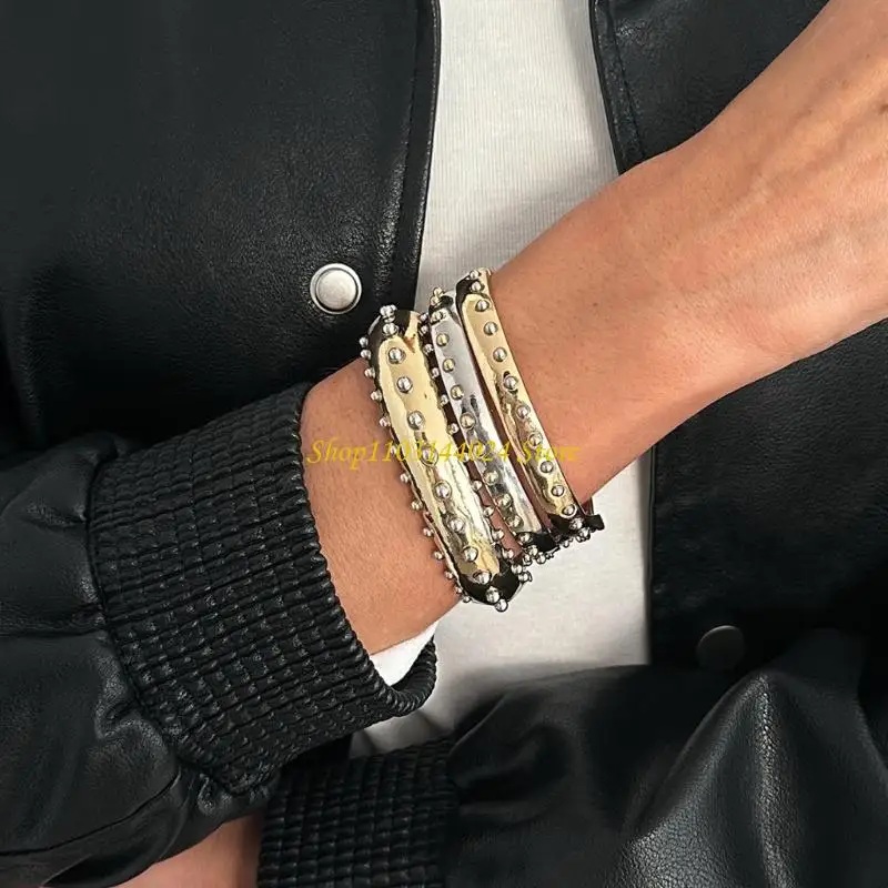 N5KE Pack of 3 Sturdy Corrosion Resistant Alloy Bracelets Featuring Easy Closure for Comfortable Long Lasting Use