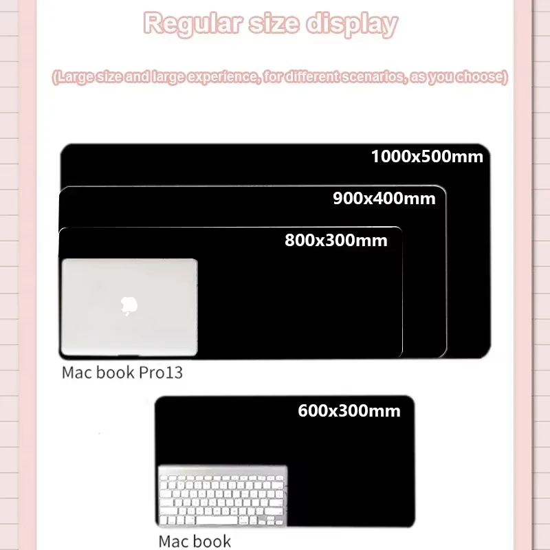 Tappetino per mouse a reticolo rosa Tappetino per mouse carino Kawaii Tappetino per scrivania Gaming Laptop Tappeto per ufficio Tastiera Tastiera meccanica per giocatori Tappetini per mouse