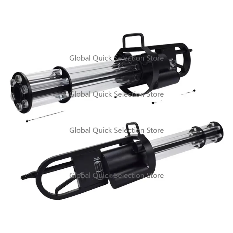 New Upgrade Full Color Gatling Handheld Airg-un C-O2 Air Column Gu-n Bar Spray RGB Dry Ice G-un Props