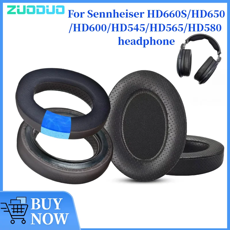 

ZUODUO Replacement Mesh / Ice gel / Leather Ear Pads for Sennheiser HD660S/HD650/HD600/HD545/HD565/HD580 Gaming Headphones
