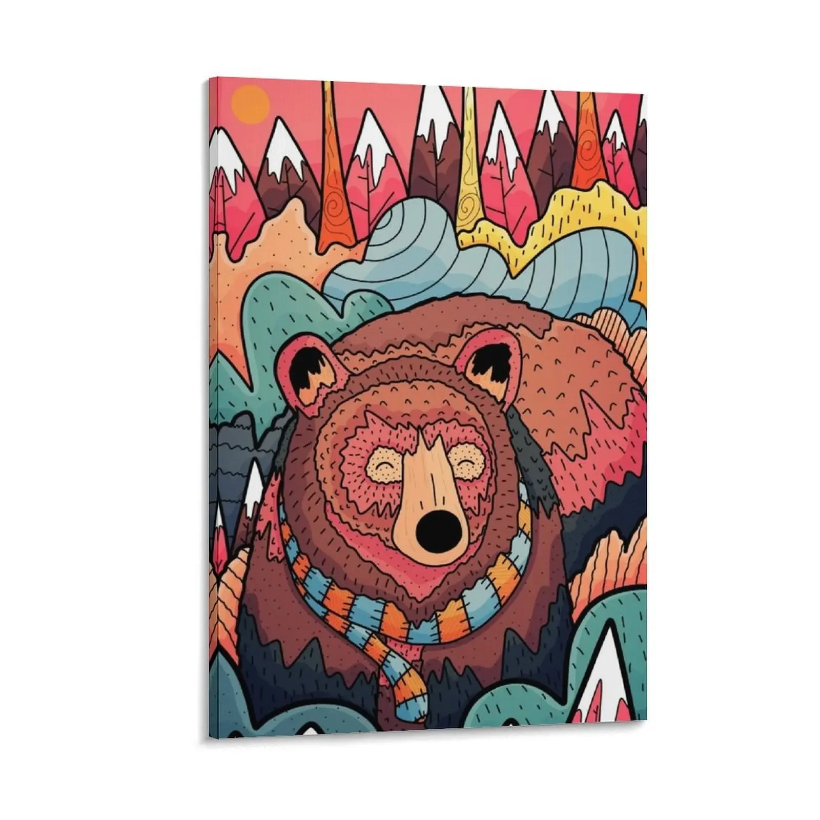 

Winter bear forest Canvas Painting decorative pictures for the room canvas wall art