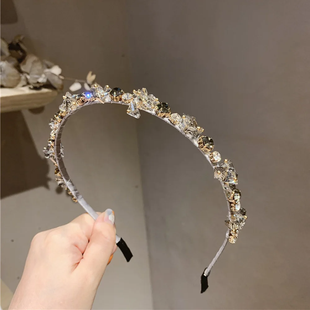 

Luxury Women Bride Elegant Rhinestone Hairband Crystal Headbands Hair Hoop Hair Accessories