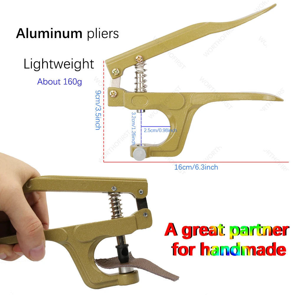 5mm/8mm Brass Eyelets For Thick Fabric with Multifunctional Pliers Grommet Kit Leather Belt Paper Eyelet Tool and Accessoires
