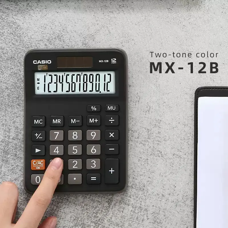 Casio MX-120B/fx-82ES PLUS/AX-120B Business Luxury Calculator - Metallic Finish - Corporate Front Desk Reception Office view 4