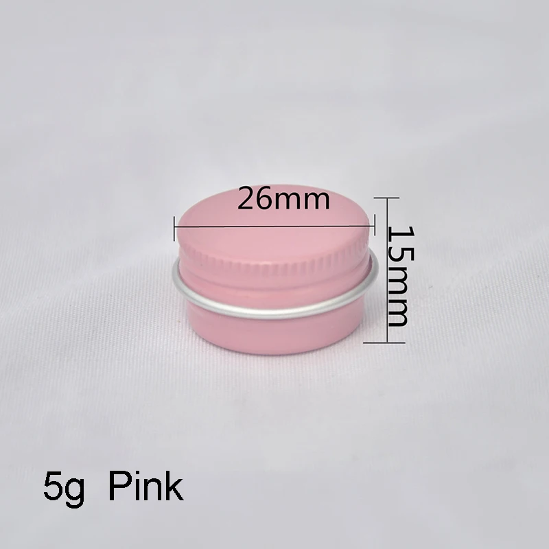 30pcs 5/10/15/20/30/50g Rosegold Round Empty Silver Aluminum Tin Spice Candle Jars Cosmetic Lip Balm Container Refillable Bottle