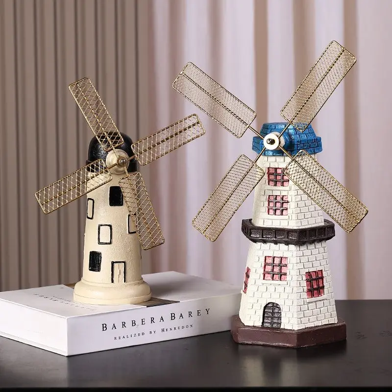 Kreative Windmühle Retro kleine Ornament Kunsthandwerk europäisches Zuhause Wohnzimmer Esszimmer Weinschrank TV-Schrank Dekoration