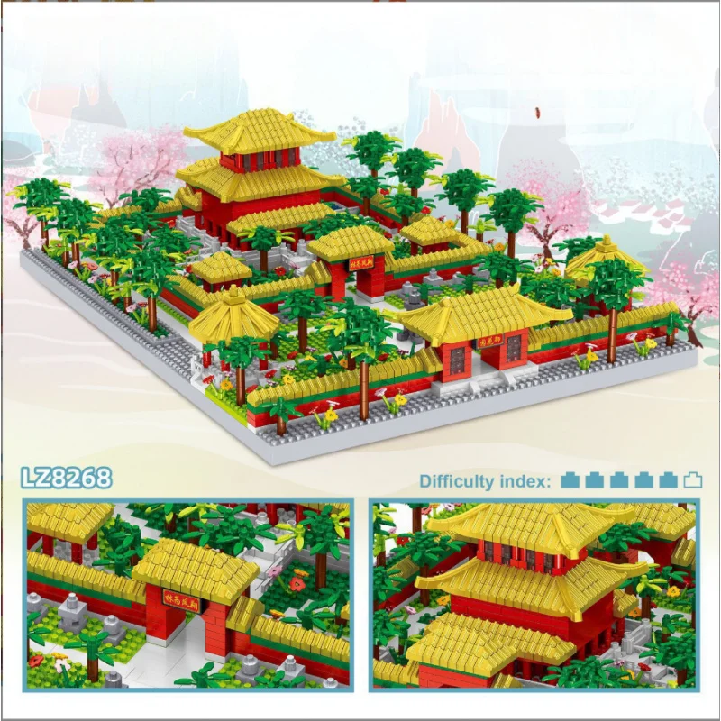 

Famous Chinese Architecture Mini Blocks, Classic Castle Palace Assembled Model, Unique Challenging Bricks Ornament