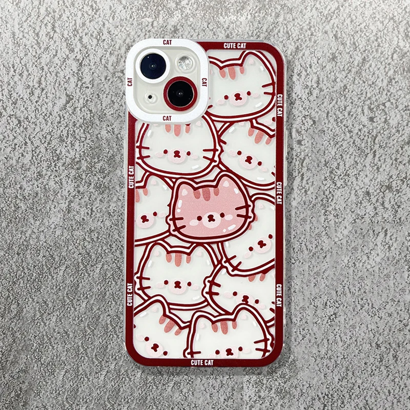 Cartoon Blume Katze Telefon Fall für Xiaomi Mi 13 12 11 Lite 14 13t 12t Poco F5 X5 X3 Pro Redmi 12c Note 13 12 12s 11s 11 10s Abdeckung