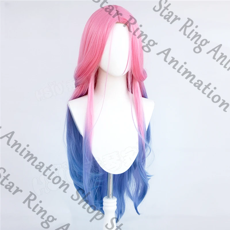 

Аниме Alien Stage Mizi Косплей Парик Розовый Синий Парики Градиента для Женщин Длинные Прямые Волосы Парик для Хэллоуина косплей