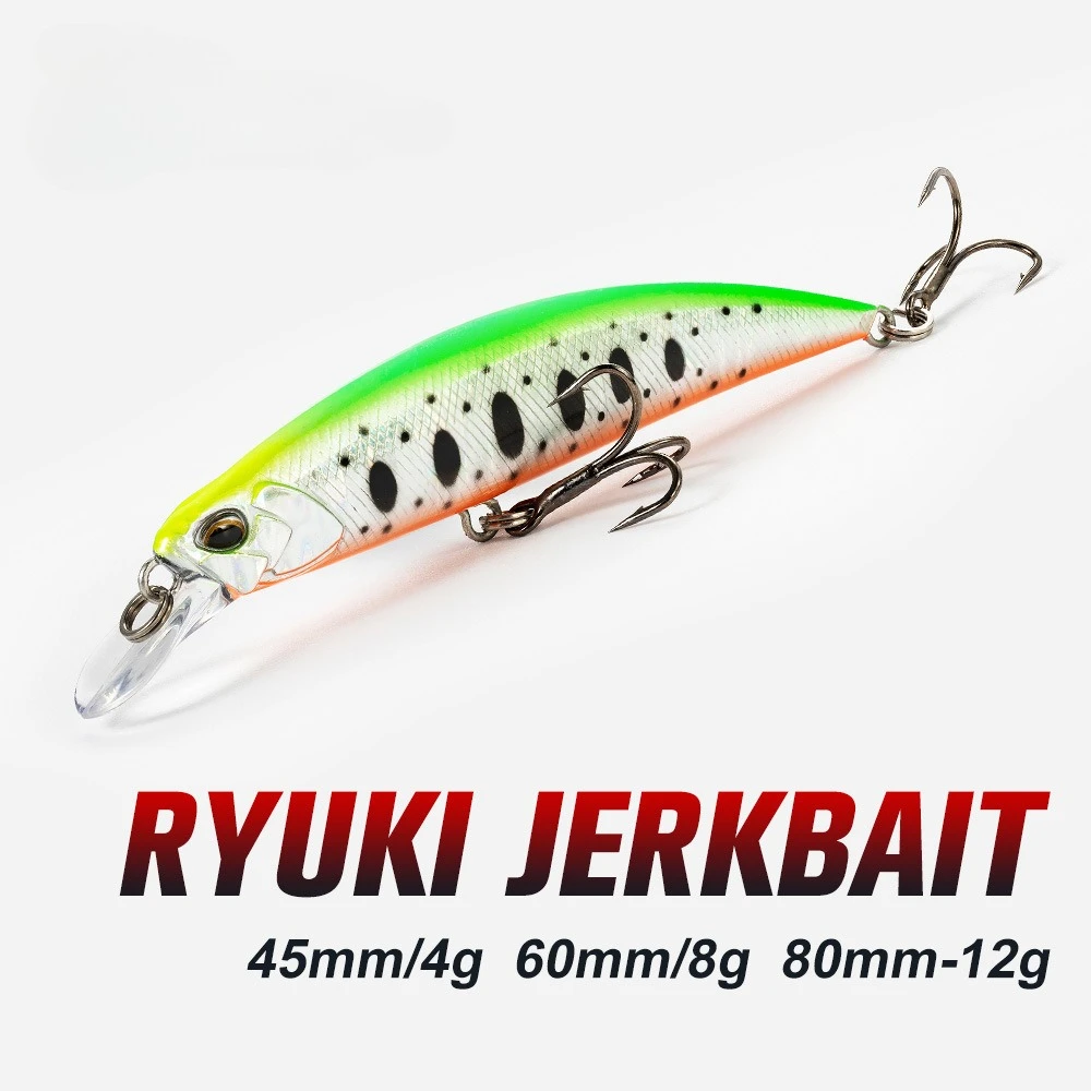 

Spearhead Minnow Sinking Lure 45mm8g /60mm12g /80mm15g Black Bass Lure Sinking Trolling Lure 2pcs/bag